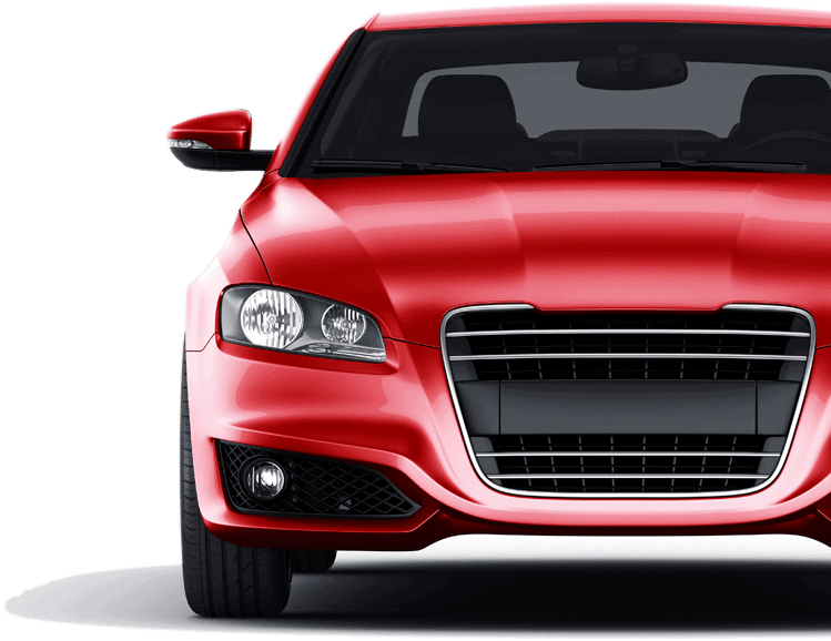 Red Car Facing Forward